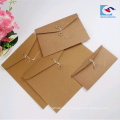 customize logo printed brown kraft file paper packaging bag